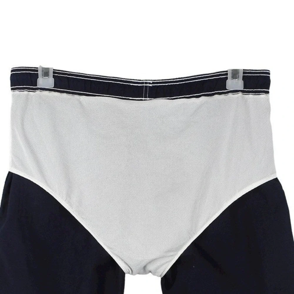 Grant Thomas Mens Swim Trunks M Blue Elastic Waist Mesh Lined Pockets Drawstring
